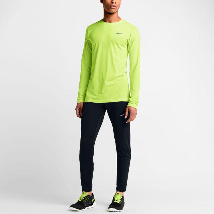 Nike Solid Color Elastic Waist Cuffed Casual Sports Pants Men bottoms Black 620068-010
