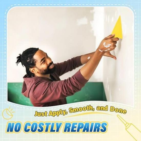 Drywall Repair Kit - Fast-Drying, 9 Pack Spackle Wall Repair Kit with Putty &