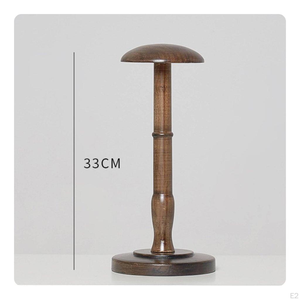 Espositore da Tavolo per Cappelli Manichino Versatile in Legno Testa di Manichino Legno Massiccio Espositore da Banco per Cappelli per Rivenditori,