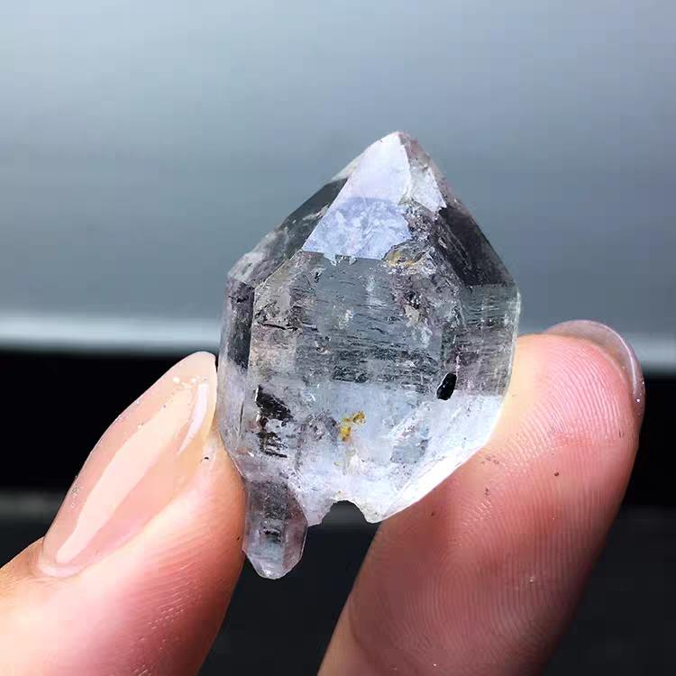 Természetes Herkimer Gyémánt Drifting Homok Víz Gall Ásványi Energia Nyers Reiki Dekor Védőkő Fekete Kristály Minta Drágakő