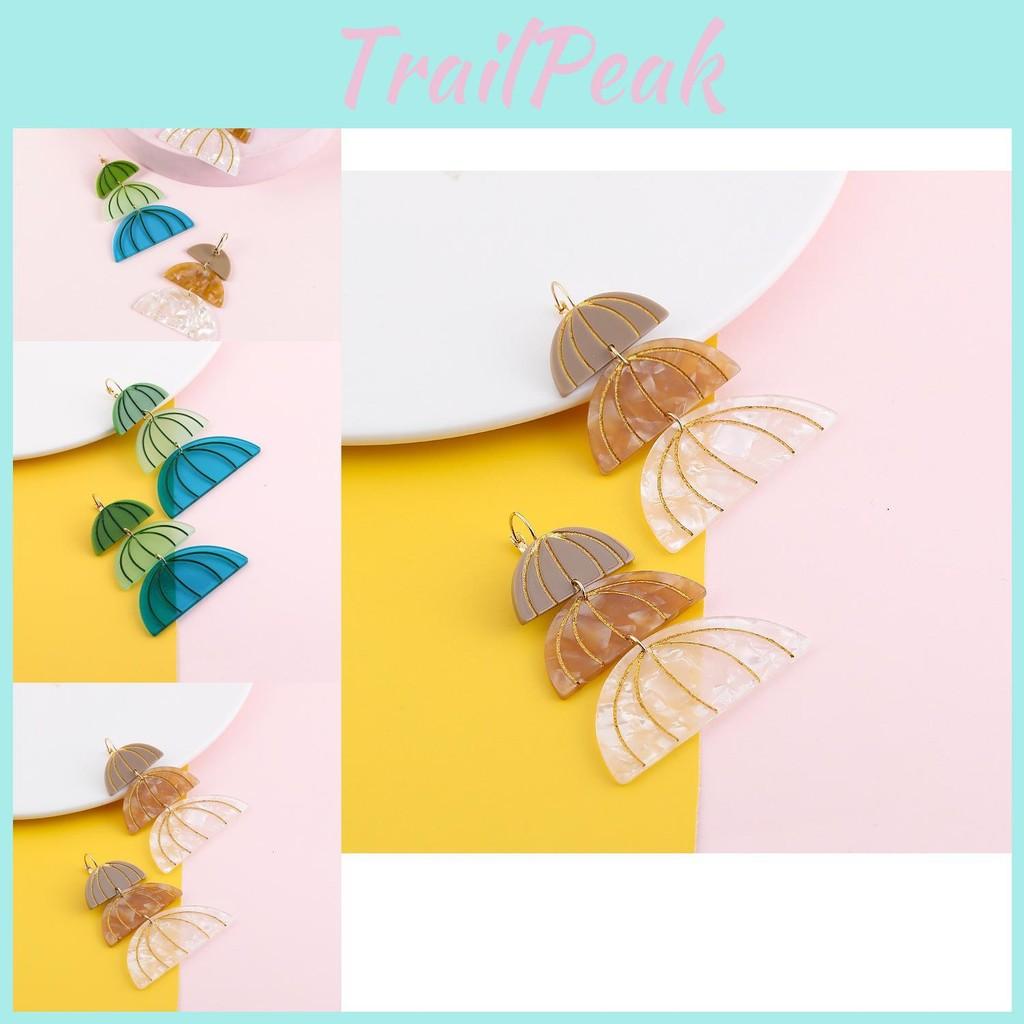 Earrings Geometric Modern For Women Stylish And Versatile Half Design Circle