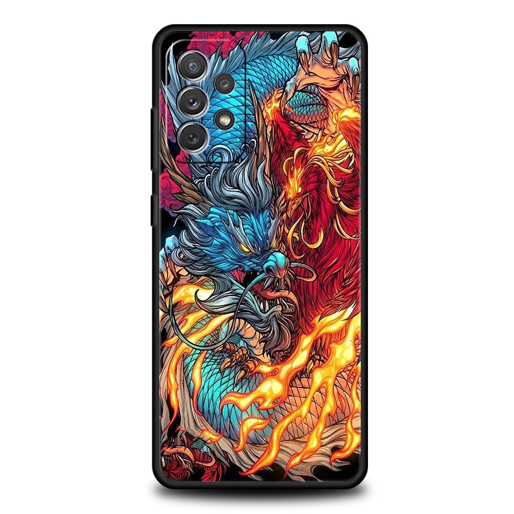 

Чехол для телефона с драконом для Samsung Galaxy A15 A14 A25 A54 A34 A51 A71 A72 A73 A32 A52 A52S A11 A21S A31 A41 5G Мягкий корпус Чехлы Сумки samsung A15 5G