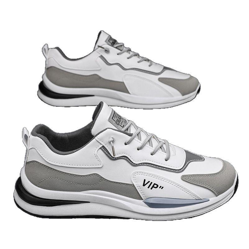 Sneakers men's autumn 2025 new leather surface casual teen running platform dad ins trendy shoes men