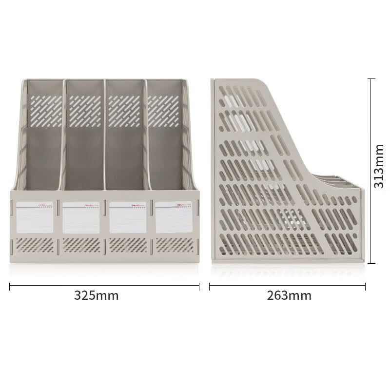 Deli Four-Compartment Hollow Desktop File Holder