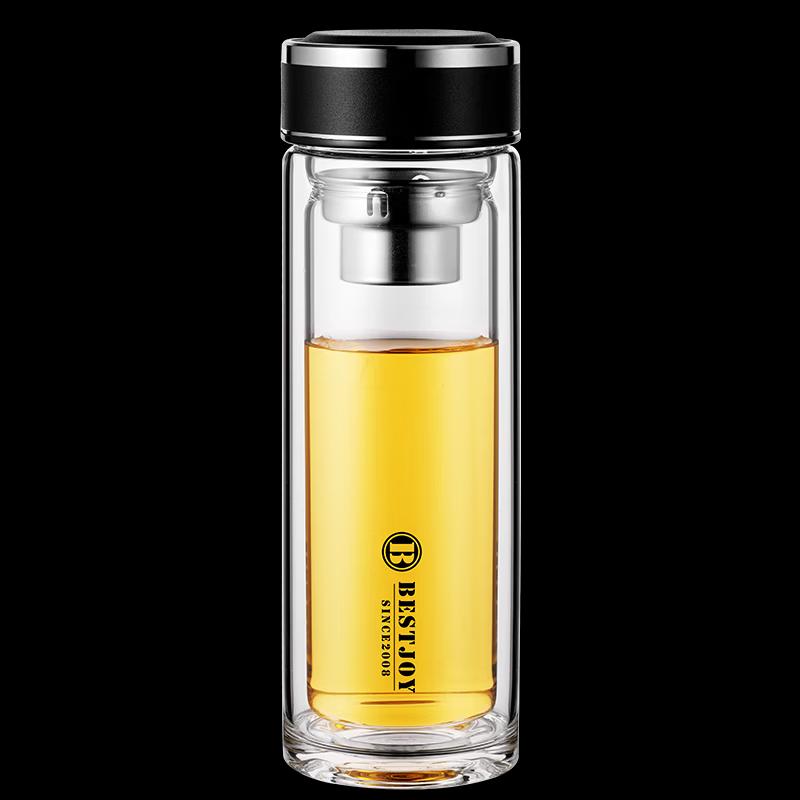 Fuguang Shixi Double-Wall Glass Water Bottle
