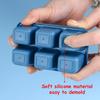 1pc Soft Silicone 6-Grid Ice Tray with Cover Household Homemade Ice Cubes Mold for Bubble Water Beverage Easy to Store Ice Molds