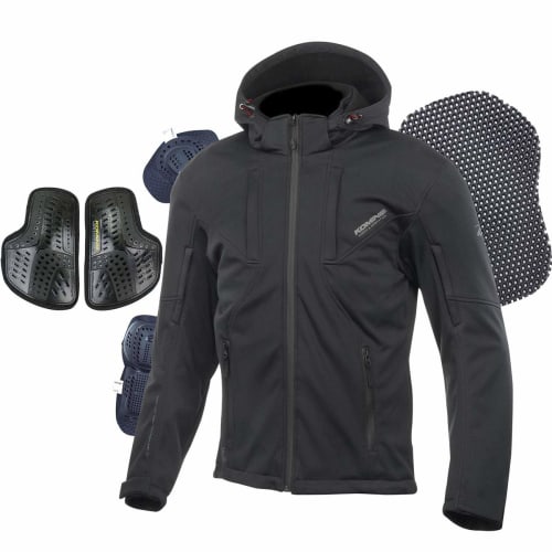 KOMINE JK-602 Protective Soft Shell System Parka for Motorcycles KOMINE Black Camo XL