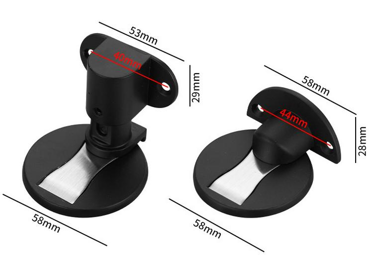 Adjustable Magnetic Aluminum Door Stopper with Anti-Collision Suction Cup