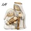 Winter Holiday Window Decorations Mini Resin Nativity Figurine for Christmas Desktop Decor Holy Family Manger Small Religious Ornaments Scene