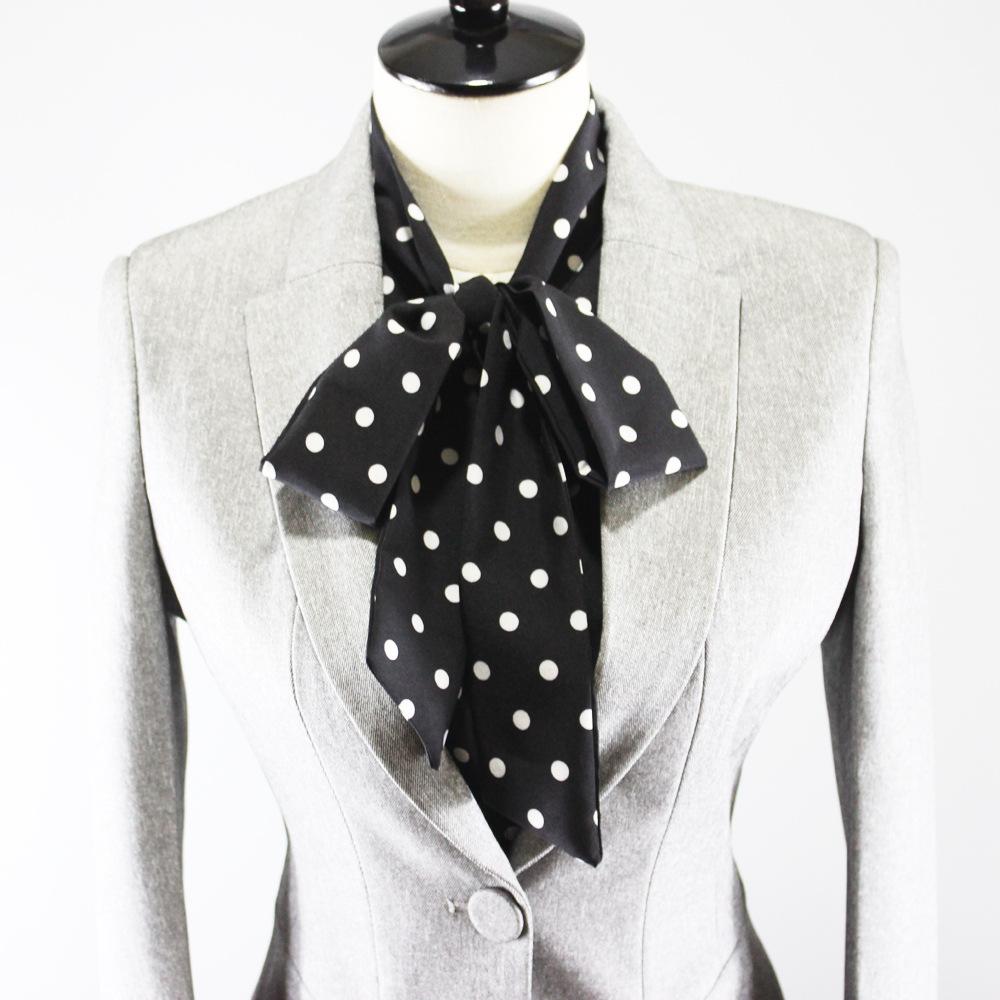 

Рубашка с бантом в горошек, декоративный воротник, профессиональный внутренний воротник чёрный