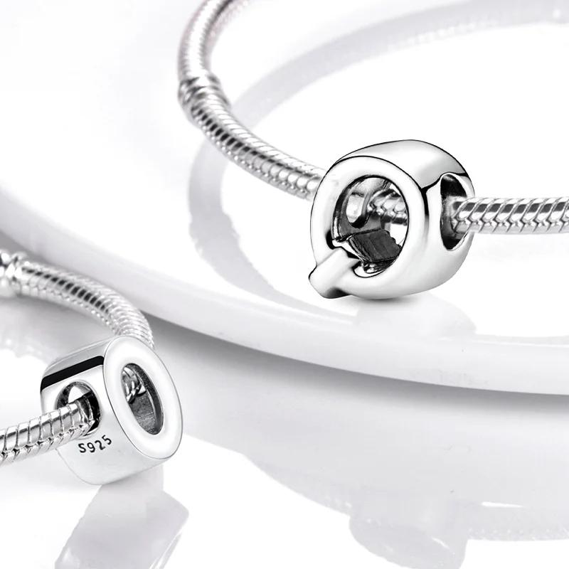 Silber 925 Alphabet-Anhänger A-Z 26 Buchstaben Feine Perlen für DIY Schmuckherstellung Geschenke für Frauen Armband