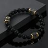 Unique Square Lava Stone Natural Agate Beads Bracelets for Men, Natural Stone Beaded Chain Bracelet, Fashion Jewelry Gifts