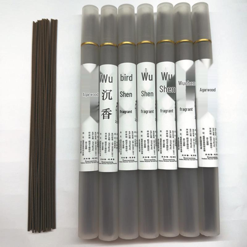 Natural Agarwood & Sandalwood Incense Sticks for Indoor Use Agarwood Incense * 1 Tube [10g ~20 Sticks]