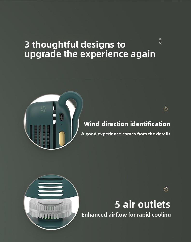 Hot! USB Small Fan Buckle Fan Can Be Hung On the Waist Clipped Onto the Collar Suitable for Outdoor Travel Sports Portable Fan