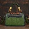 Johnature Sac à main en cuir gaufré fait à la main pour femmes, sac à main de luxe polyvalent, sacs à bandoulière et à bandoulière