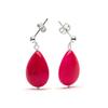 Boucles d'oreilles - LUXENTER - Kenitna - Argent 925 - Agate Rose - Dormeuse