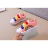 Child Boy Girl Canvas Hook Loop Flat Rainbow Shoes Spring Leisure Kids Non-slip Comfort Sneakers Shoe Toddlers Tennis Shoes