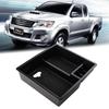 For Toyota Hilux Vigo Fortuner Innova 2004 - 2014 Car Armrest Storage Box ABS+Rubber Pad Accessories
