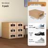 Schuhregal: Platzsparende transparente Kraftpapier-Aufbewahrungsboxen