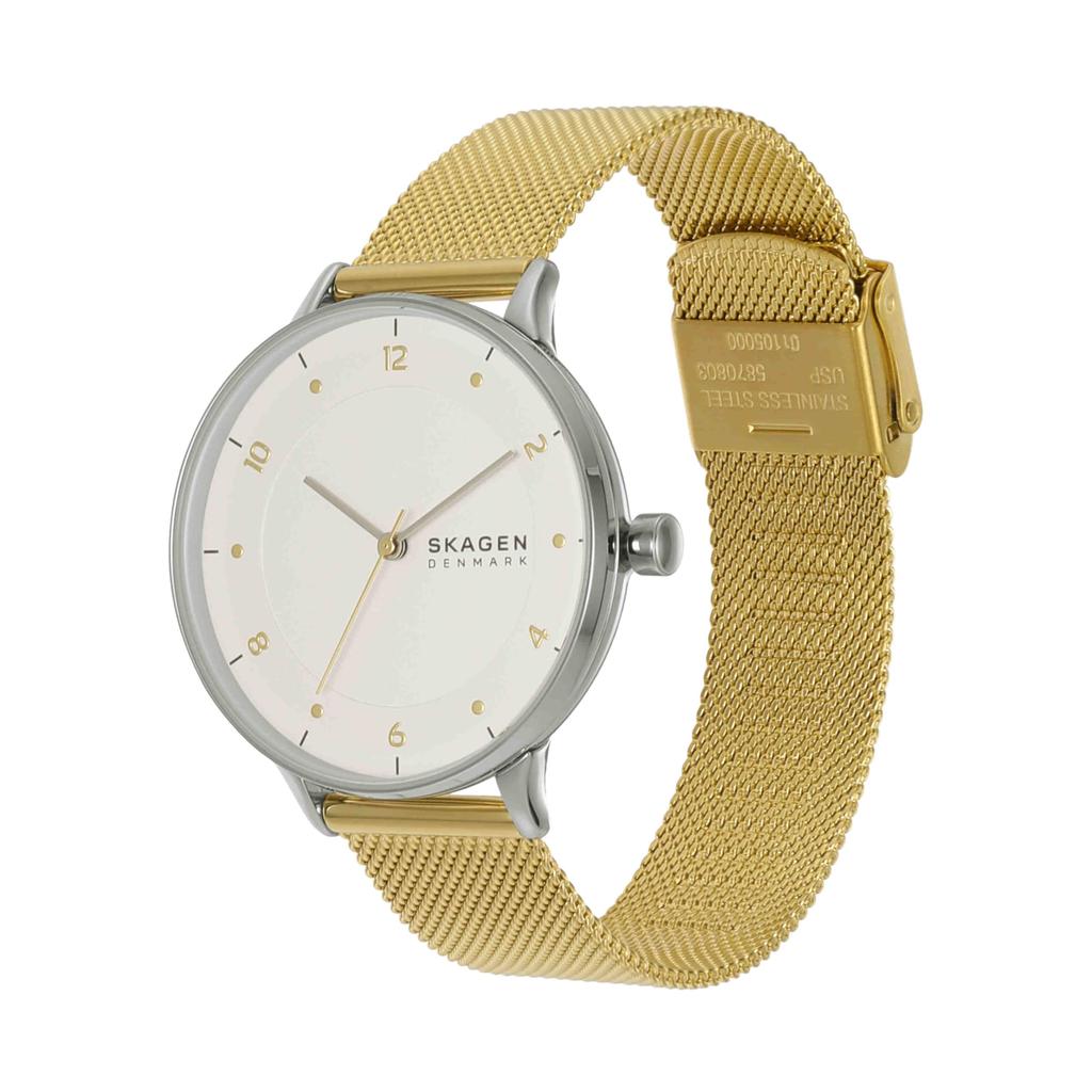RIIS Three-Hand Two-Tone Stainless Steel Mesh Watch