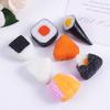 PVC Sushi Onigiri Keychain: Japanese Cuisine Nori-Wrapped Rice Bag Charm