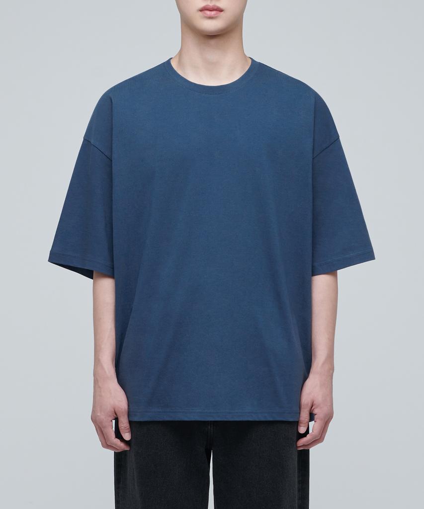 Musinsa Standard Extra Oversized Crew Neck T-Shirt [Midnight Blue]