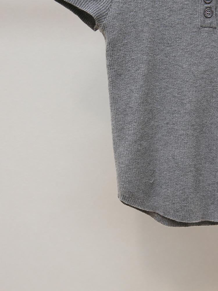 Nanyou Women's Autumn New Fragrant Style Beaded Turn-Down Collar Slim-Fit Knitted Sweater