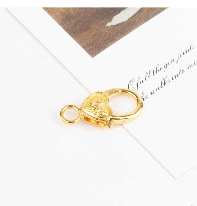 10 teile/los 27 MM Karabinerverschluss Haken Herz Schlüsselbund Verschlüsse Armband Kette Zubehör für Schmuck Herstellung Komponenten