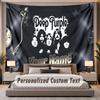 Custom Name Text Tapestry Deep Purple Personalized Polyester Wall Tapestry For Bedroom And Room