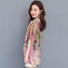 Women's  Printing Chiffon Blouse Summer  Short Sleeve  Shirt