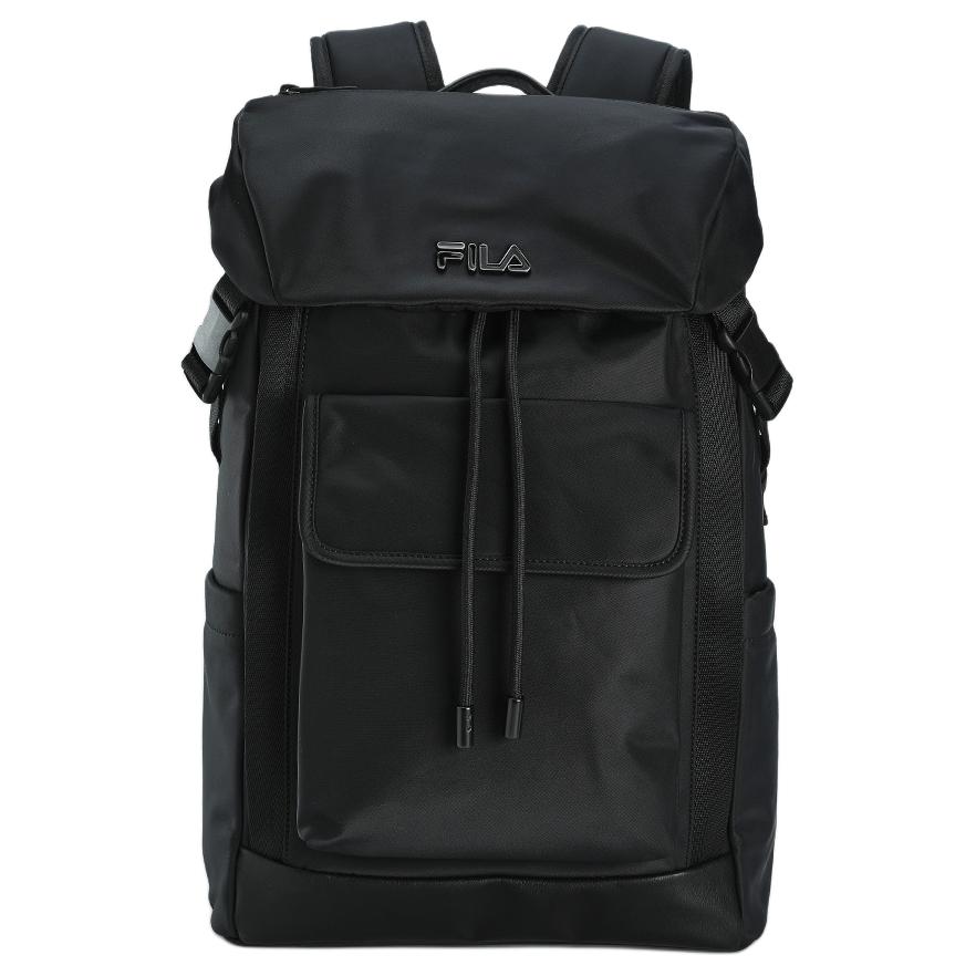 FILA Casual Sports Backpack With Flap Closure Fabric Men backpack Black F13M448102FBK Black