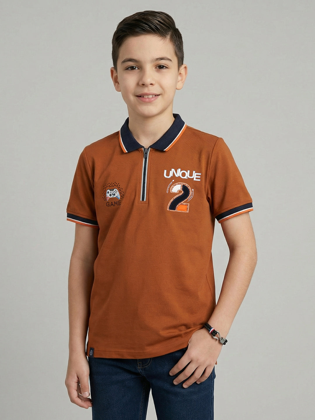 Monte Carlo Boy Regular Fit Tan Tshirt 4-5 Years
