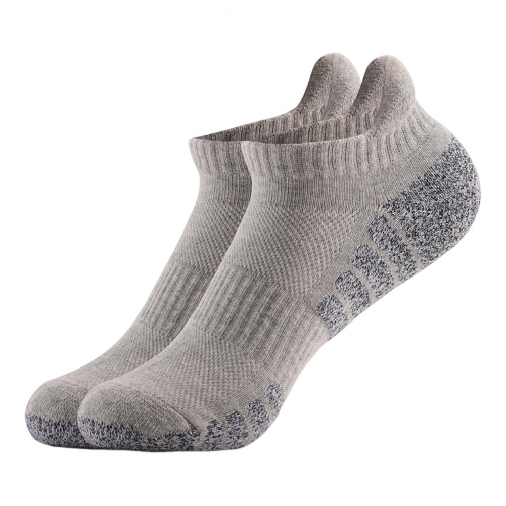 

1 пара мужских летних носков с низким вырезом, противоскользящие, контрастного цвета, высокоэластичные, впитывающие пот, повседневные носки для взрослых, спортивные носки унисекс XL светло-серый