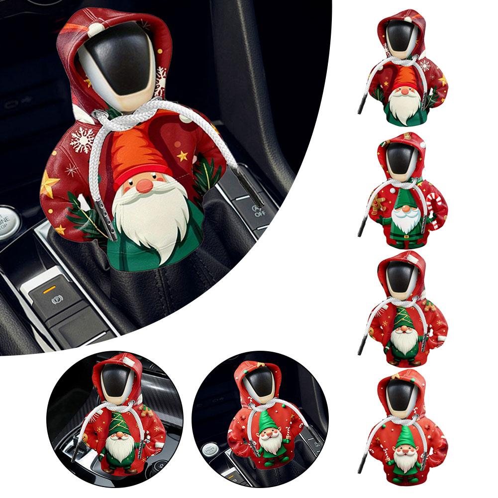 Weihnachtsauto Schaltknauf Hoodie Abdeckung Schalthebelabdeckung Schaltstange Manuell Automatik Innenraumdekoration Schalthebel Auto Dekoration Griff Fi D1P4