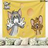 Mouse Cat Cartoon Wall Tapestry Aesthetic Wall Hanging Printed Fabric Blanket Decorative Tapestries for Bedroom Living Room Home Decor