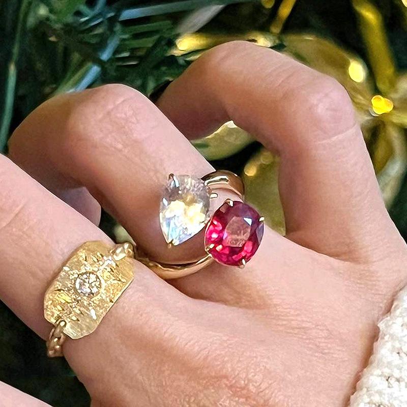 Xiaohongshu Bestseller Dopamine Multi-Ring: High-End, Versatile, Unique Design Adjustable Open Size