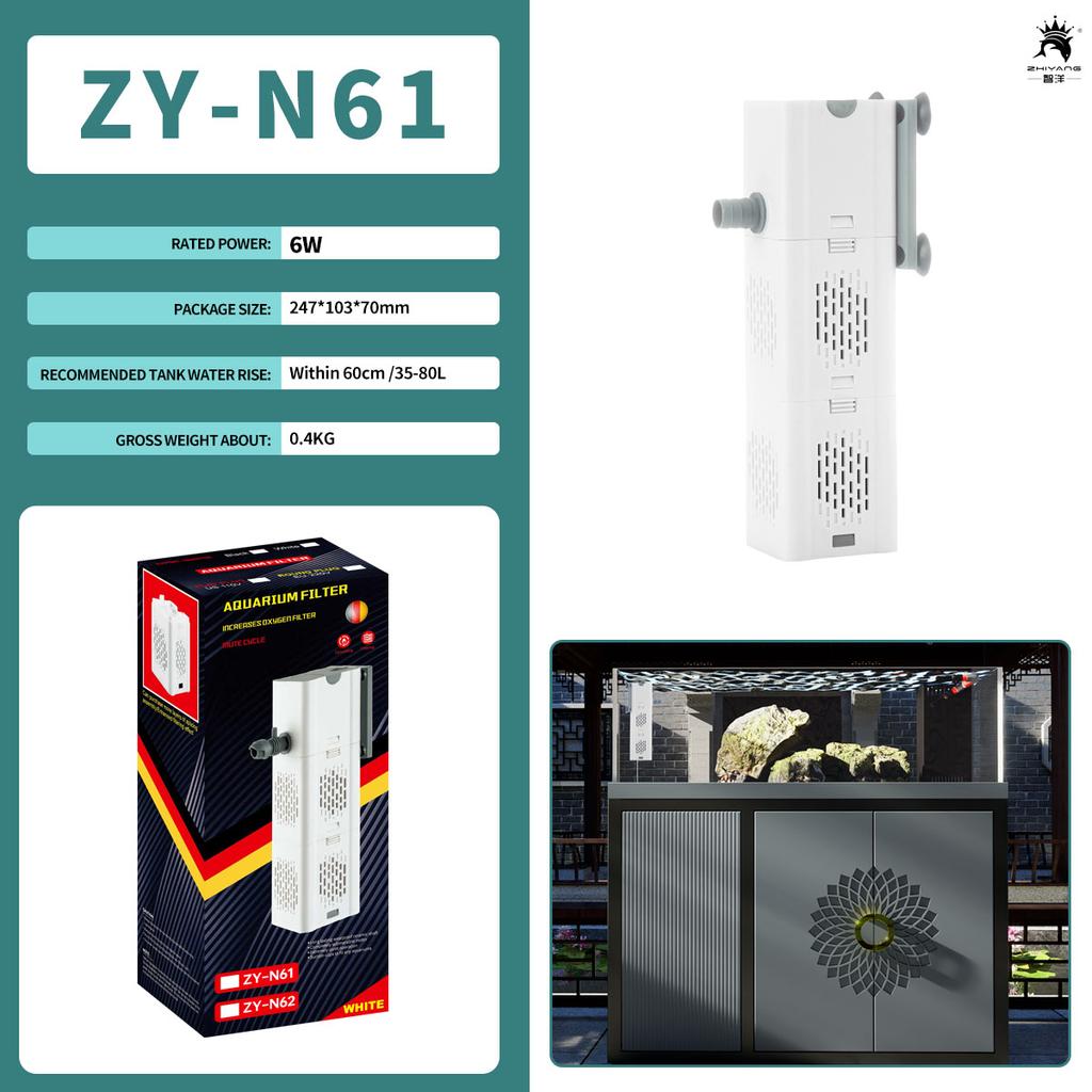 Oxygen Air Fish Tank Filter Aquarium Filter Pump Fish Tank Pump 110V 220V Water Pump Aquarium DIY Box Sponge Bacteria Ball Ring