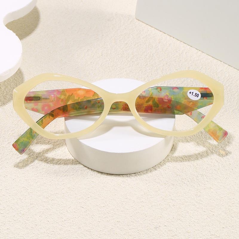 Stilvolle mehrfarbige Lesebrille für Senioren - Modischer Druck, Federscharniere, HD-Gläser