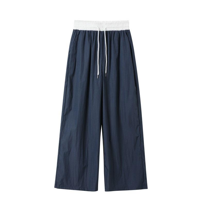 Lazy Yamamoto Pants Women's Summer Thin New High-waisted Loose Mopping Casual Nine-point Ice Silk Wide-leg Pants
