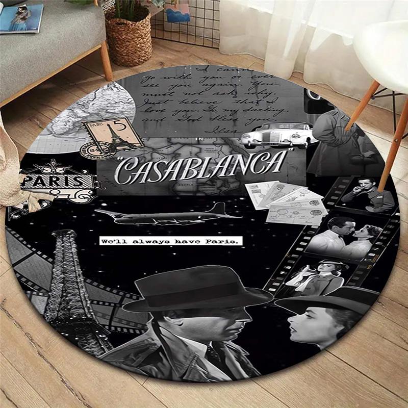 Tappeto Rotondo Area Tappeto Cancello di Attraversamento Vortex, Tappeto per Soggiorno Camera da Letto Divano Stanza dei Giochi Decorazione, Tappetino Antiscivolo