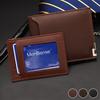 Men's Middle-aged Luxury Leather Card Coin Black Wallet