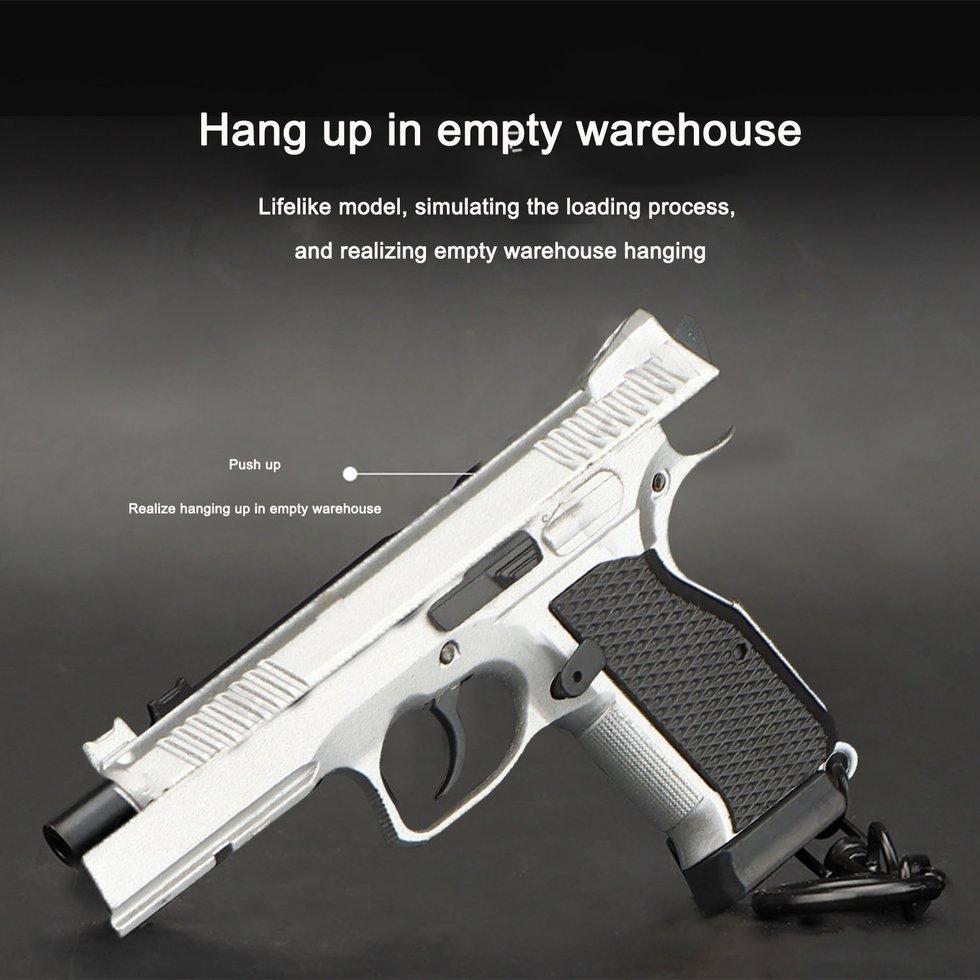 

Брелок Тактический пистолет Форма Брелок Кольцо Украшения Съемный пистолет Оружие Мини Портативный брелок Pearliky