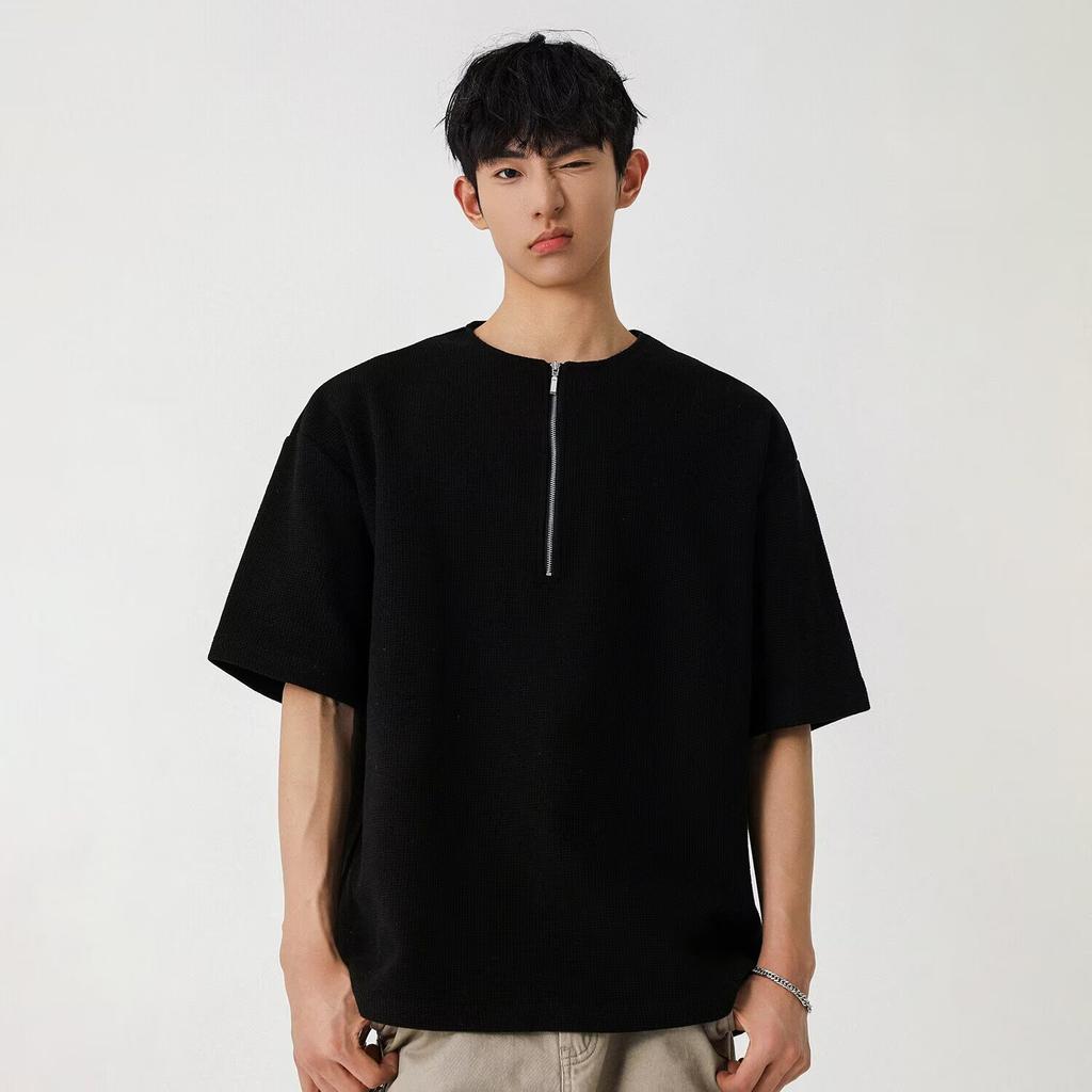 Short Sleeve T-shirt Men's Fashion Brand Summer Loose Half Sleeve 2024 New Internet Celebrity Fashion Ins Simple Printed Top