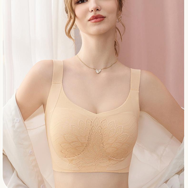 Large Women's Underwear Seamless Bra Beautiful Vest Style Bra Breathable Underwire Bra