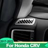 For Honda Crv CR-V 2017-   Car Center Control Air Condition Vent Outlet Frame Cover Trim Strip Sticker Accessories