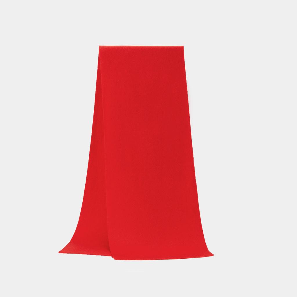 Red 100% wool scarf, simple autumn and winter atmosphere, scarf, high-end sense, versatile shawl 2025 gift