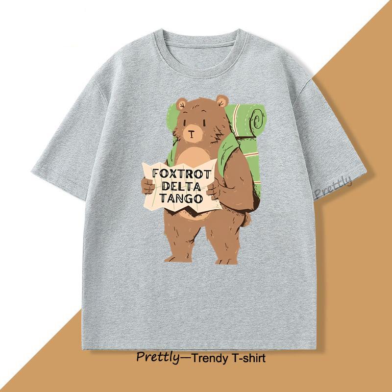 T Shirt Foxtrot Delta Tango Graphic T Shirts for Men Women Loose Casual Clothing Fashion Short Sleeve Tshirt