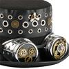 Steampunk Goggles Style Top Hat With Grommet Gear Gothic Themed Cosplay Costume Accessories
