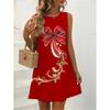 Sleeveless Dress Women O Neck 3d Print Midi Dresses Comfortable Plus Size 8XL Beach Clothing