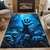 1 Stück Zombie-Hand-Schädel Halloween-Thema Teppich für Wohnzimmer Schlafzimmer Nachttisch Bodenmatte Garderobe Sofabereich Teppich Luxusgeschenk